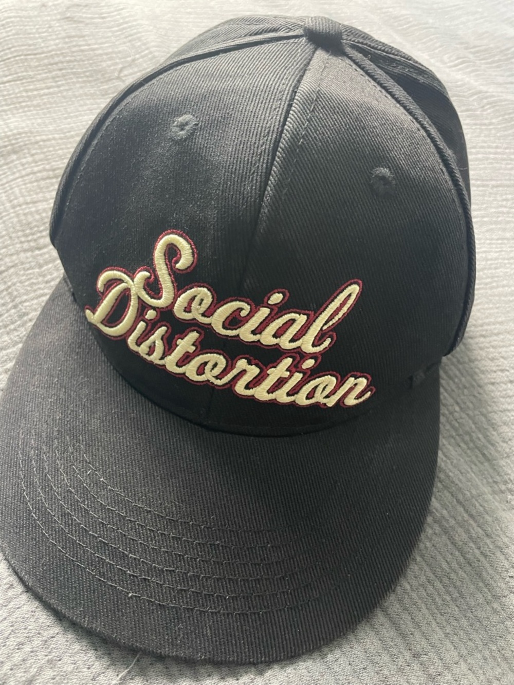 Social Distortion Script Logo Black Hat